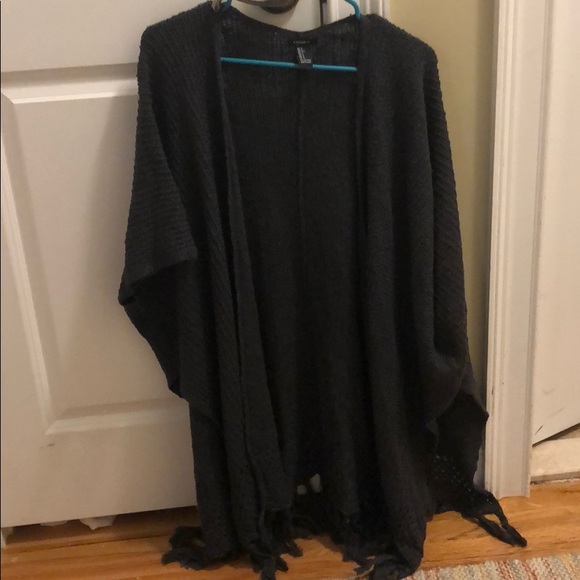 Gray, long cardigan - Picture 1 of 2